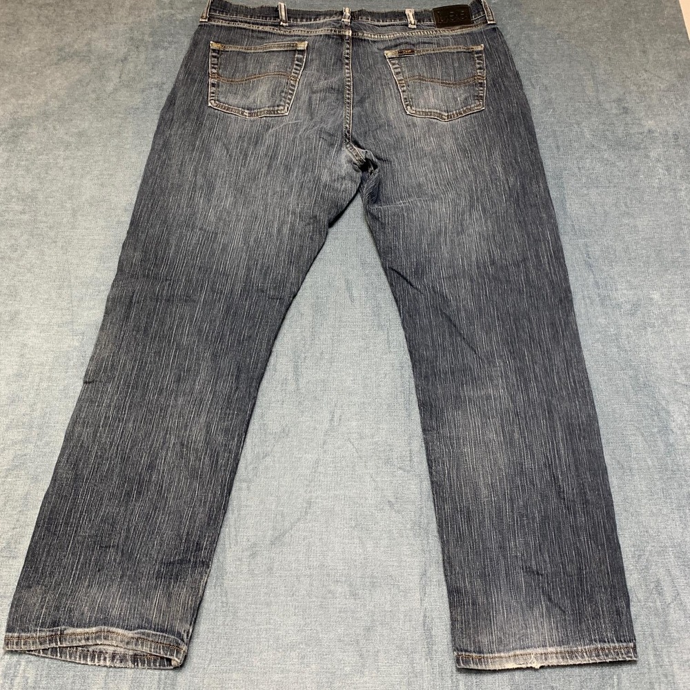Lee Premium Select Jeans Mens 40x32 Blue Denim Stretch Regular Fit Straight Leg